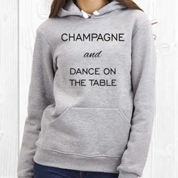 Champagne and dance on the  table