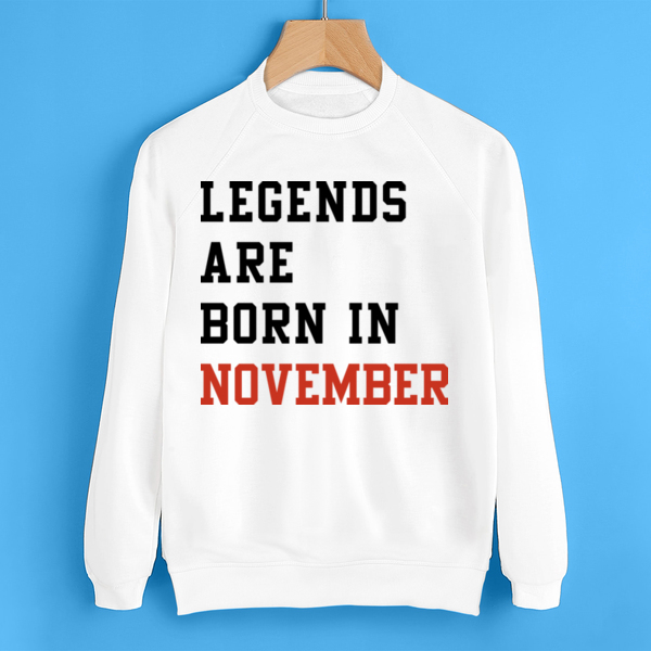 Свитшот Legends are born in November