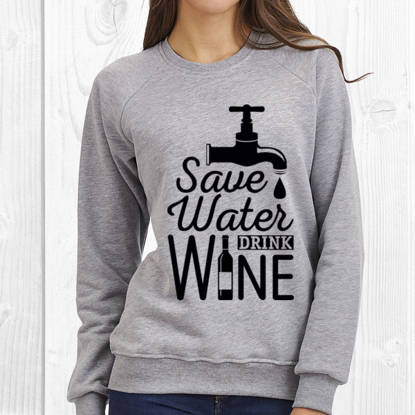 Свитшот Save water drink wine