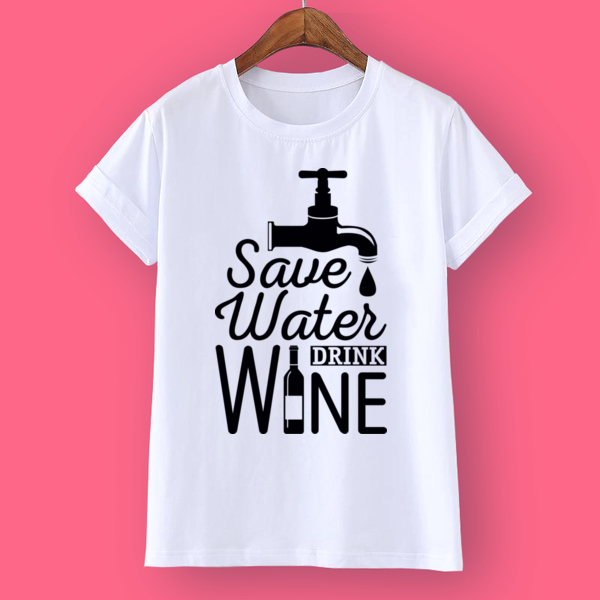 Футболка Save water drink wine